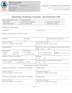 Benson Participant Registration Form